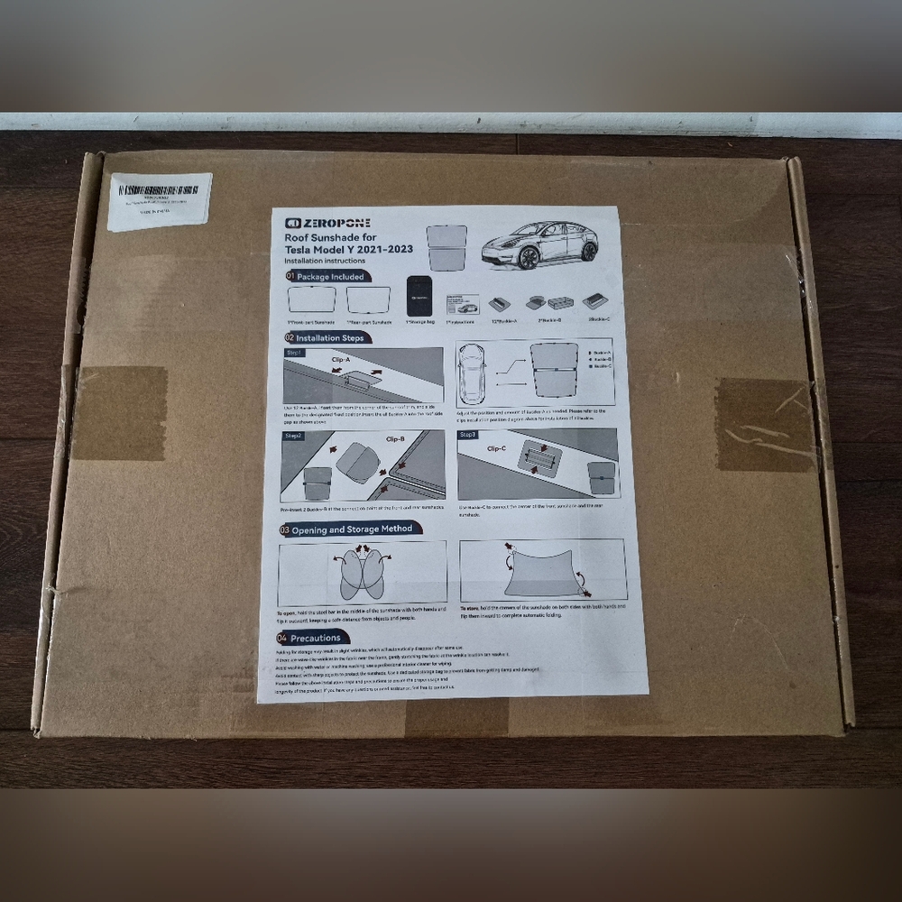 NEW ZeroPone Roof Sunshade for Tesla Model Y 2021-2023 - Picture 9 of 11